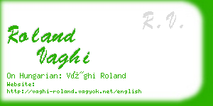roland vaghi business card